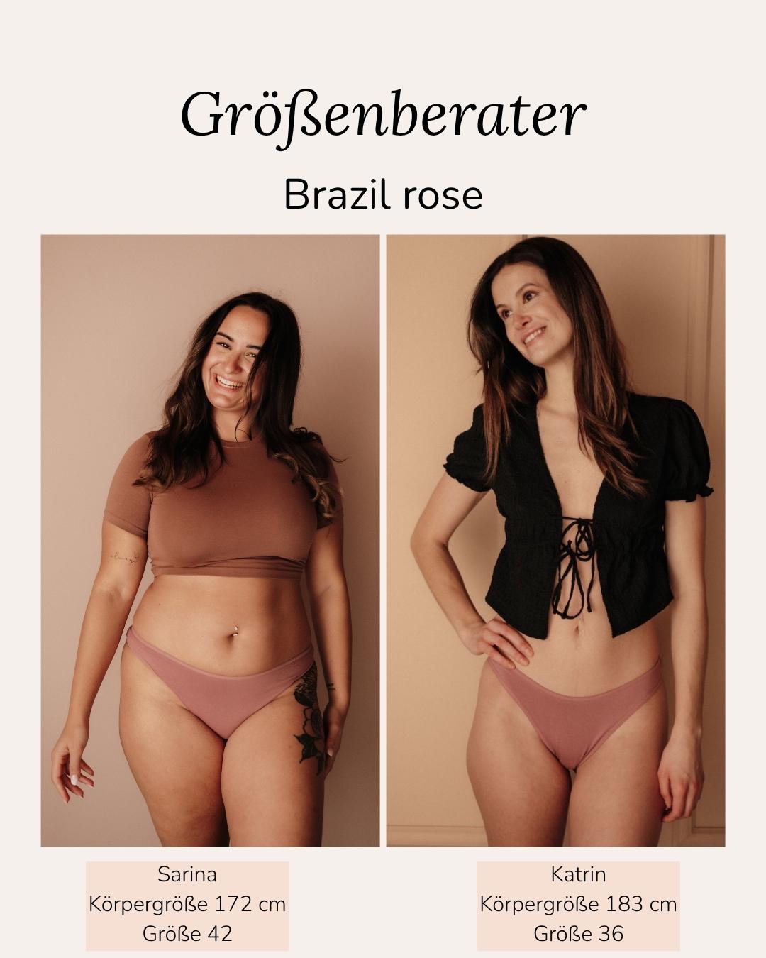Brazil Rose Perioden-Panty Passform-Check bei unterschiedlichen Körpern ohne Biozide silberfrei nachhaltig