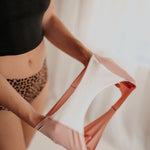 Ausfluss Slip Spitze Schwarz Material Frottee Textur feuchtigkeitstransportierend silberfrei