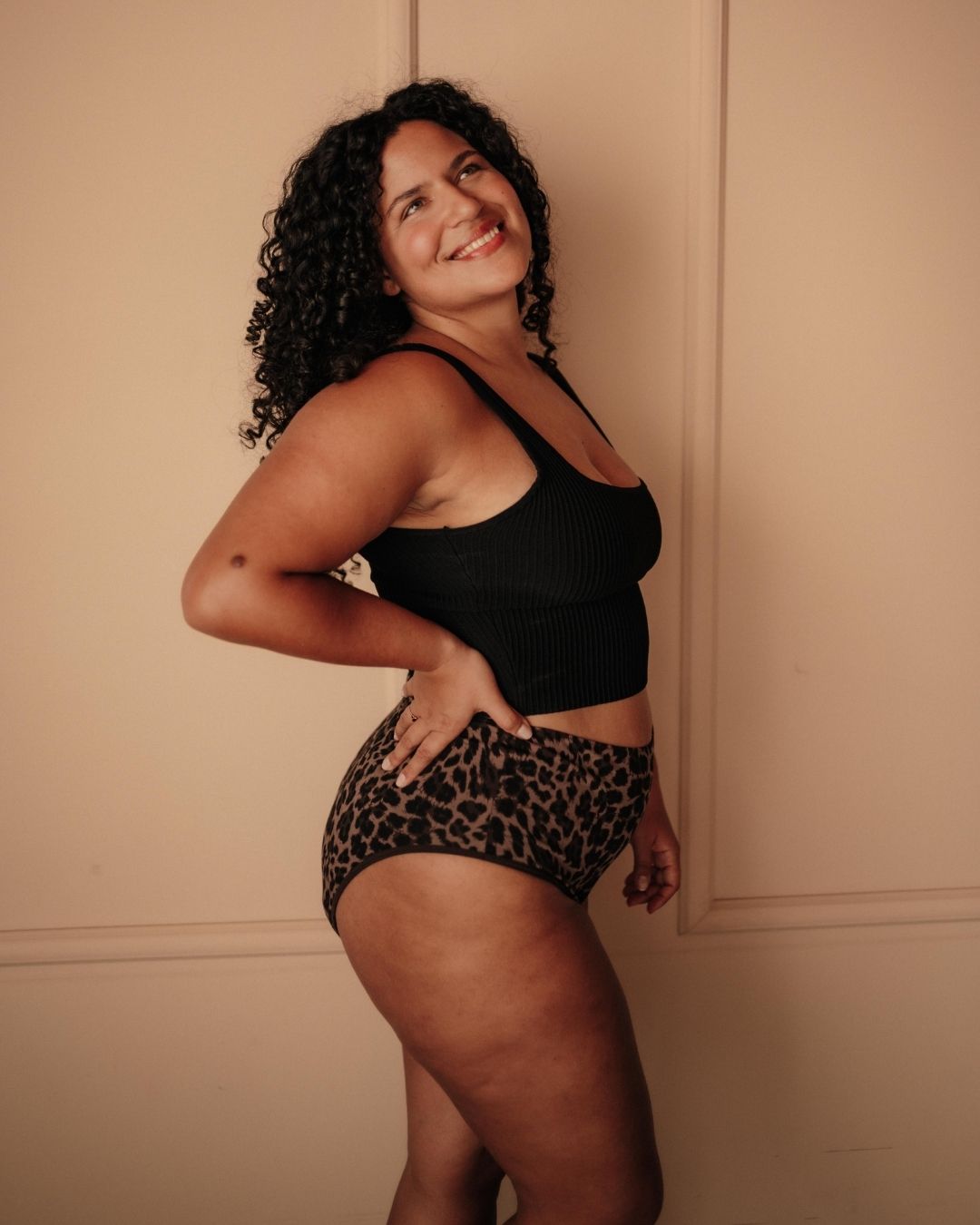 Ausflussunterwäsche Leo High Waist Seitenprofil elastischer Komfortbund Gr. 42 nachhaltige Materialien