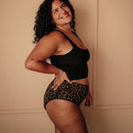 Ausflussunterwäsche Leo High Waist Seitenprofil elastischer Komfortbund Gr. 42 nachhaltige Materialien