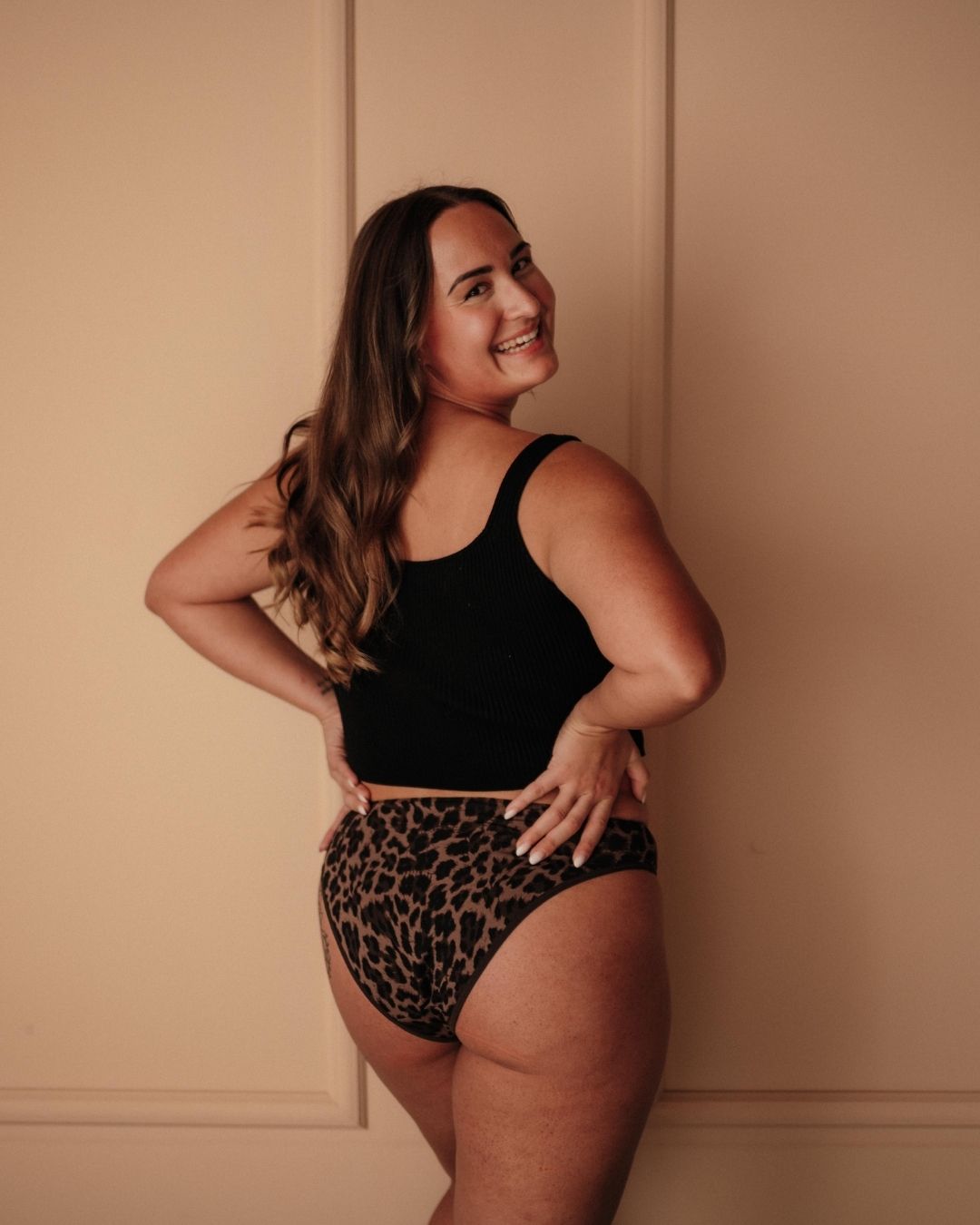 Ausflussunterwäsche Leo Slip Rückansicht Bio Baumwolle Gr. 40 PETA approved vegan langlebige Qualität