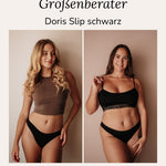 Doris Schwarz Panty Passform-Check bei zwei Models Bio Baumwolle nachhaltig hergestellt in Europa