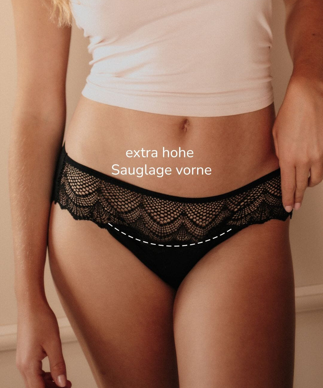 HEDY HIPSTER Spitze schwarz - KORA MIKINO - Menstruationsunterwäsche
