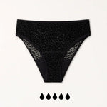 LEO Mesh Slip strong schwarz - KORA MIKINO - Menstruationsunterwäsche