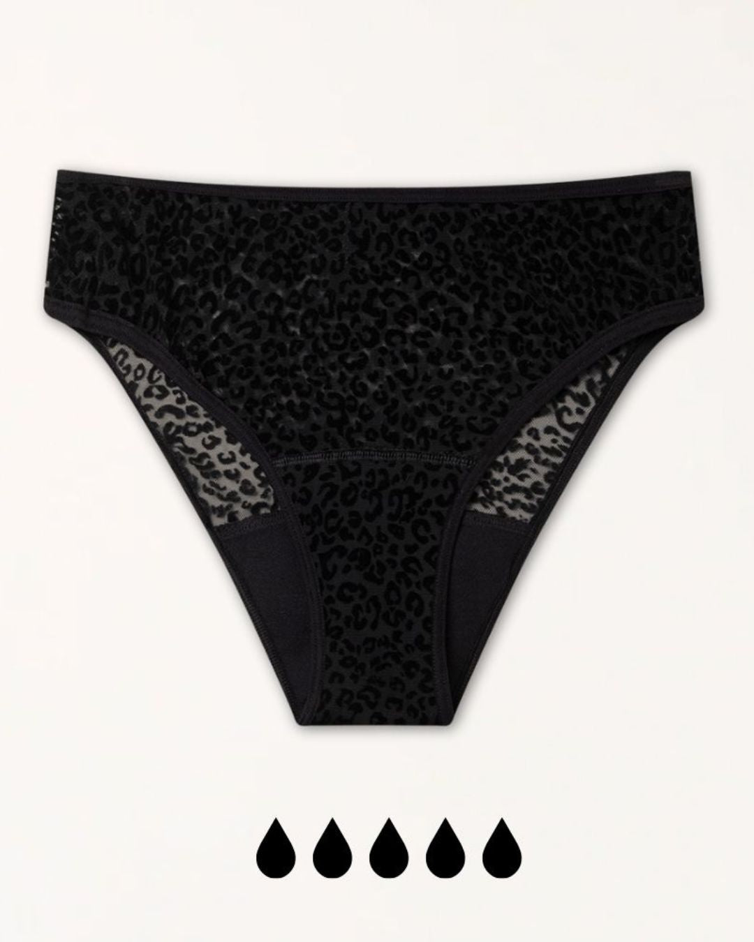 LEO Mesh Slip strong schwarz - KORA MIKINO - Menstruationsunterwäsche
