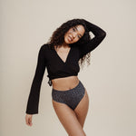 MAE SEAMLESS High Waist dark leo - KORA MIKINO - Menstruationsunterwäsche