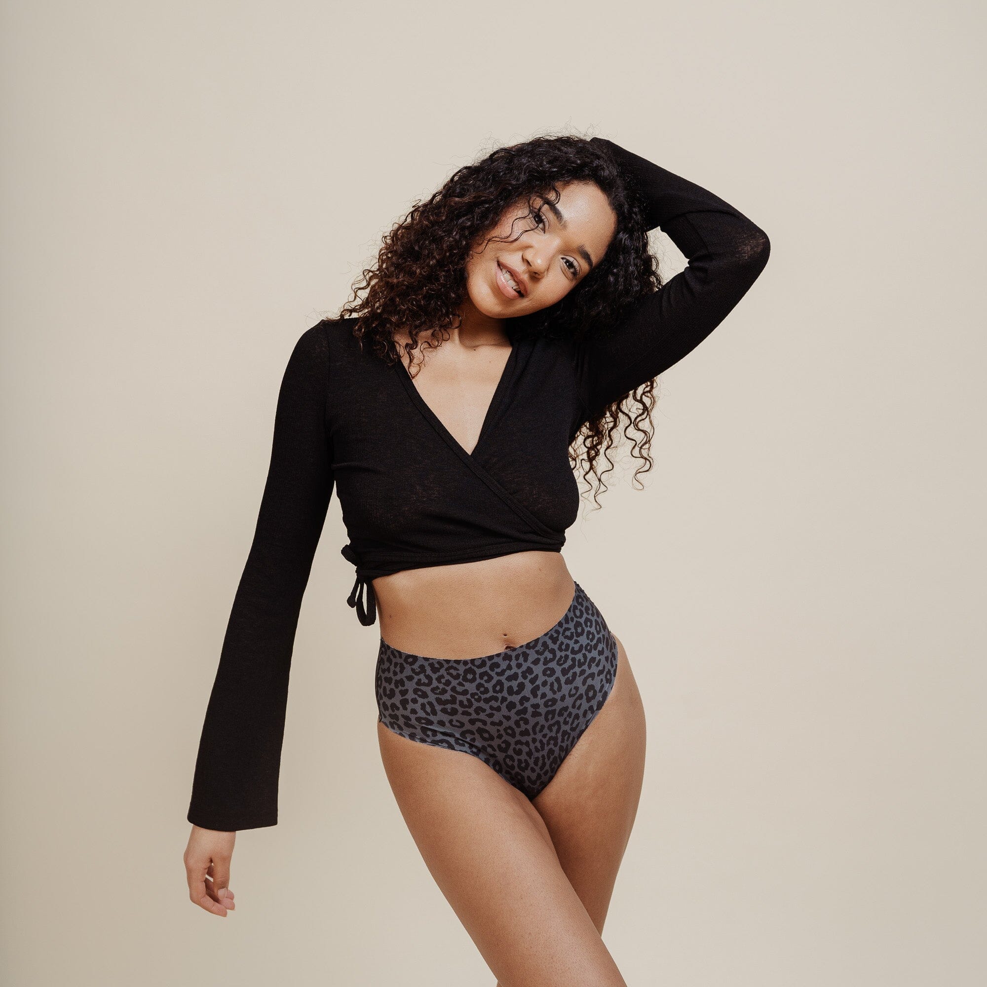 MAE SEAMLESS High Waist dark leo - KORA MIKINO - Menstruationsunterwäsche