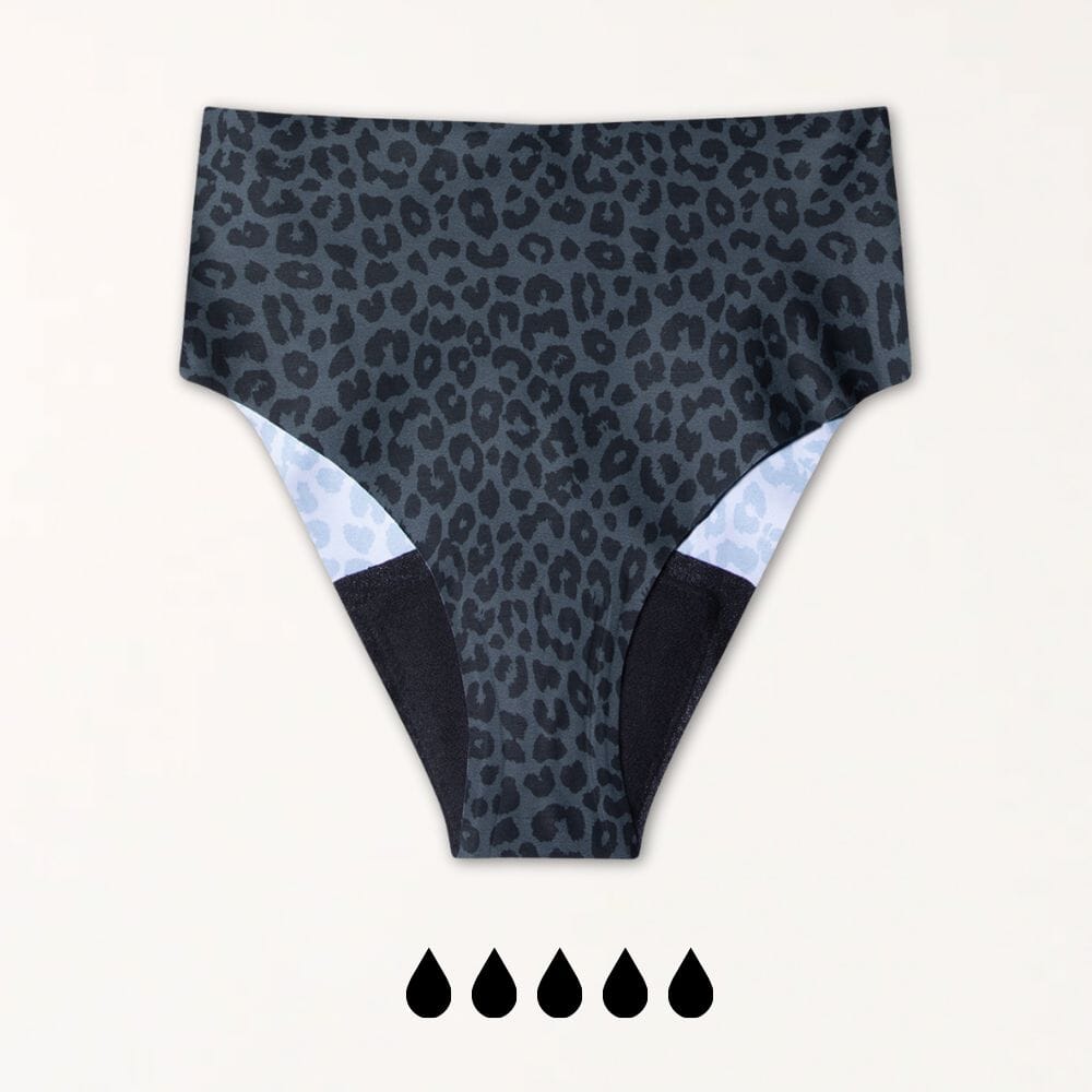 MAE SEAMLESS High Waist dark leo - KORA MIKINO - Menstruationsunterwäsche