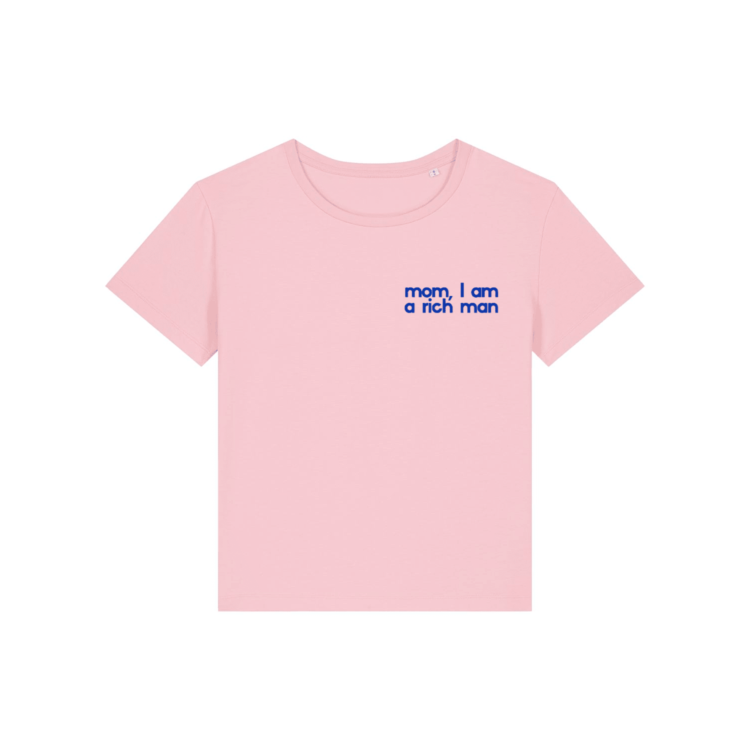 Mom I am a rich man T-Shirt pink & blau - KORA MIKINO - Menstruationsunterwäsche