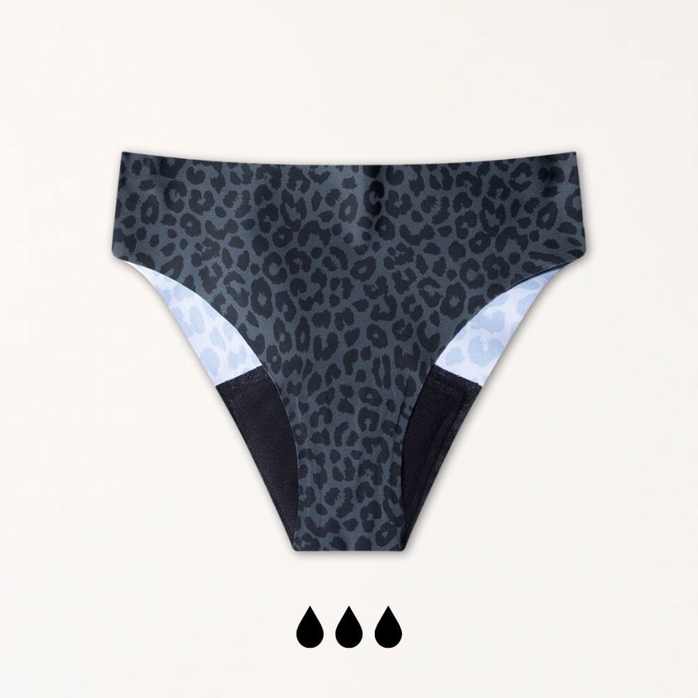 NELLIE SEAMLESS Slip dark leo - KORA MIKINO - Menstruationsunterwäsche
