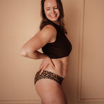 Periodenunterwäsche Seamless Leo Slip Medium Seitenansicht Leo-Print flacher Beinausschnitt kein Einschneiden